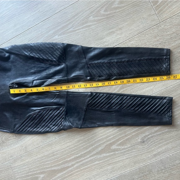 Spanx Black Moto Faux Leather Leggings XL extra large - Picture 8 of 8